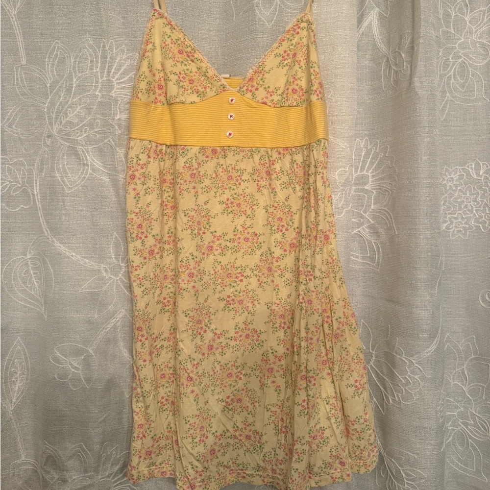 Old Navy Yellow and Pink Floral Chemise